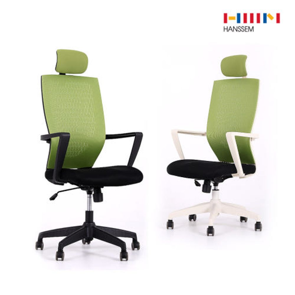 HANSSEM Ergonomic Office Desk Chair – Adjustable Headrest, Reclining Backrest, and High-Elastic Cushion, Comfortable Computer Chair for Home & Office _ Made in KOREA